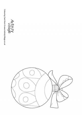 Christmas Bauble Colouring Card