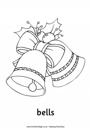 Christmas Bells Colouring Page