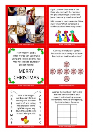 Christmas Brain Teaser Challenges 1