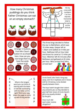 Christmas Brain Teaser Challenges 2