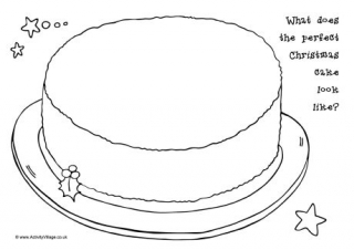 Christmas Cake Doodle Page