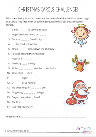 Christmas Carols Challenge
