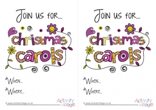Christmas Carols Invitation - Small