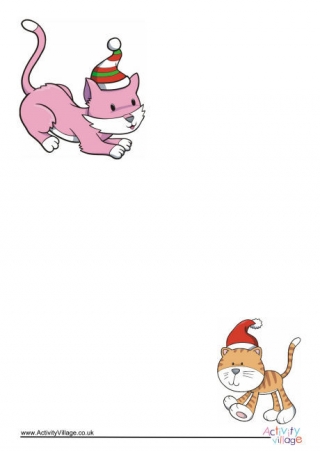Christmas Cats Writing Paper