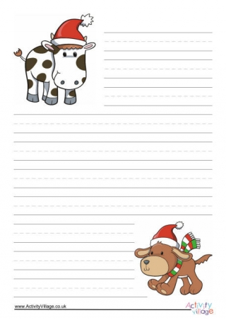 Christmas Characters Writing Paper 1