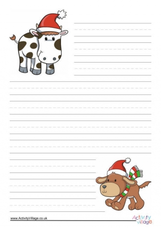 Christmas Characters Writing Paper 1