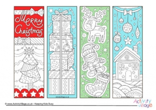 Christmas Colour Pop Colouring Bookmarks
