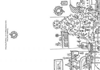 christmas tree colouring pages