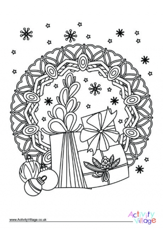christmas colouring pages for older kids and adults