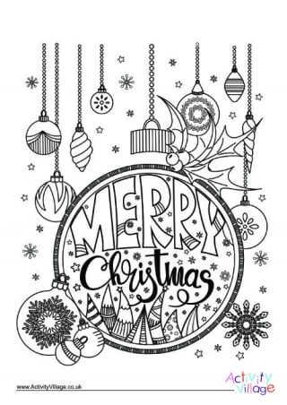 Christmas Colouring Design 8