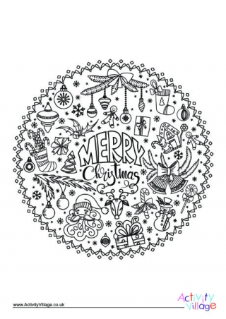 Christmas Colouring Design 9
