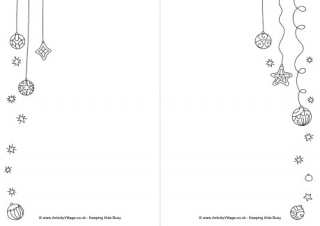 Christmas Colouring Writing Paper 2