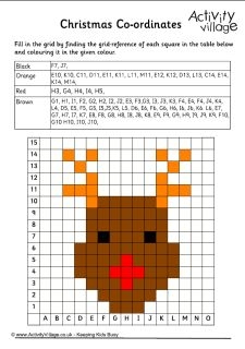 Christmas Coordinates Worksheets
