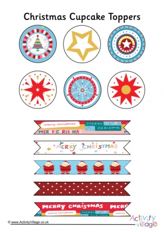 Christmas Cupcake Toppers 1