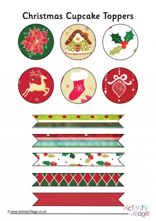 Christmas Cupcake Toppers 2