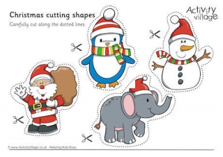 Download Christmas Scissor Activities