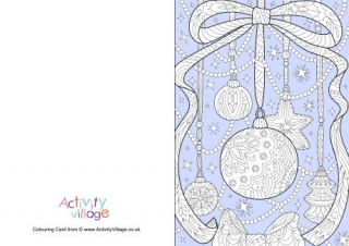 Christmas Decorations Colour Pop Colouring Card