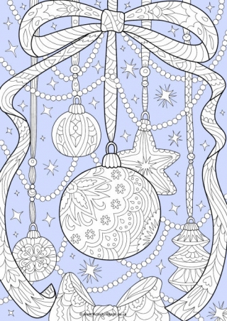 Christmas Decorations Colour Pop Colouring Page