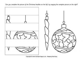 Complete the Christmas Decorations  Puzzle