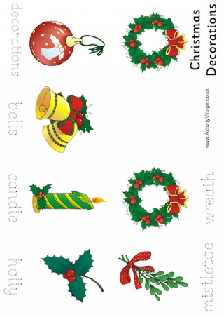 Christmas Decorations Handwriting Booklet