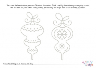 Christmas Decorations Pencil Control 2