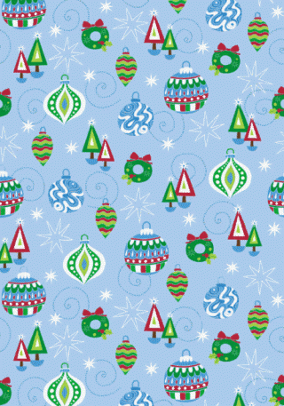 Christmas Decorations Scrapbook Paper