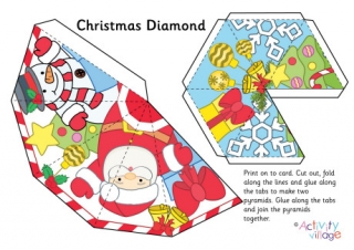 Christmas Diamond Printable Craft
