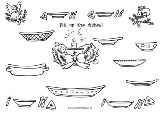 Christmas Dinner Doodle Page