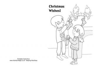 Christmas Eve Colouring Card