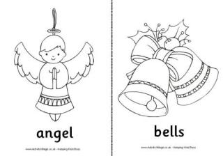Christmas Flashcards - Black and White