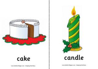 Christmas Flashcards Printable