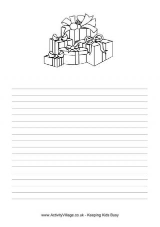 Christmas Gifts Writing Paper