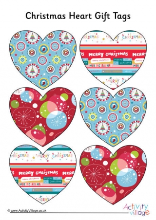 Christmas Heart Gift Tags 1