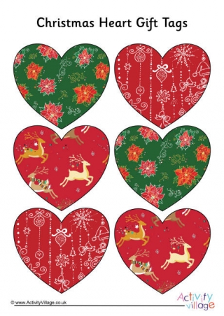 Christmas Heart Gift Tags 3