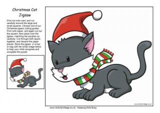 Christmas Jigsaw Cat