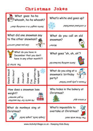 Christmas Jokes Cards