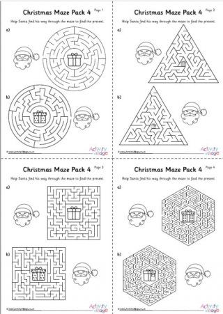 Christmas Maze Pack 4