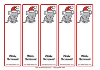 Christmas Mouse Bookmarks