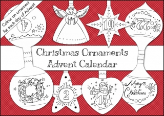 Christmas Ornaments Colouring Advent Calendar