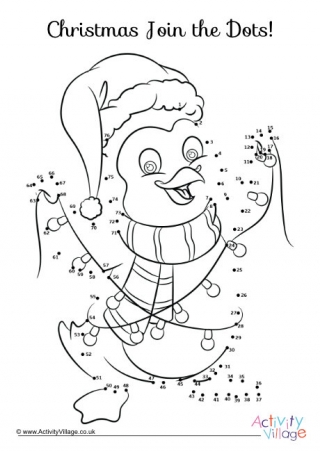 Christmas Penguin Dot To Dot 2