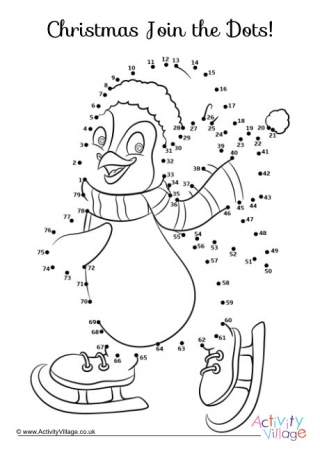 Christmas Penguin Dot To Dot 3