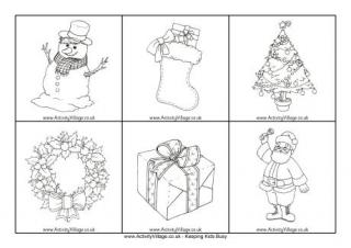 Christmas Picture Cards - Black and White