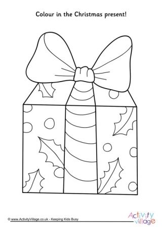 Christmas Present Colouring Page 3