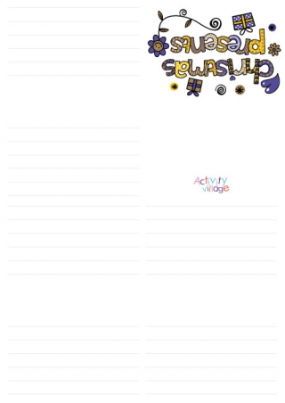Christmas Presents Booklet