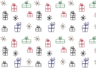 Christmas Presents Scrapbook Paper