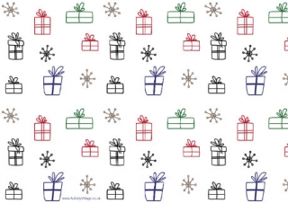 Christmas Presents Scrapbook Paper
