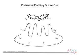 Christmas Pudding Dot To Dot