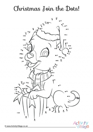 Christmas Puppy Dot To Dot 2
