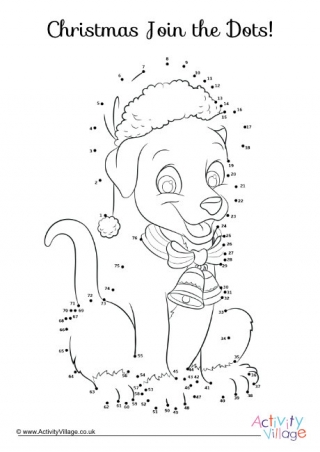 Christmas Puppy Dot To Dot 3