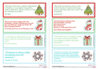 Christmas Quotes Bookmarks